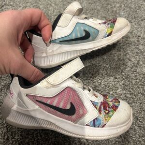 Nike Kids Shoes - White with Multicolor Accents